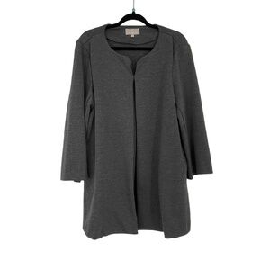 Joan Vass Womens Open Front Knee-Length Long‎ Sleeve Single Clasp Cardigan XL